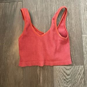 RED RIBBED TANK TOP, never worn! In perfect condition ❤️❤️
